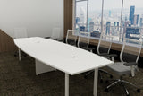 Benchwork Office Conference Meeting BoatTable with Flip Openings and One Wire Console