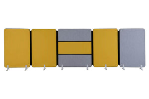 Cossa Office Acoustic Panel Cluster Of Five in Yellow and Grey