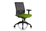 Ergomaster Orion Office Task Chair with Green Seat and Nylon Base Right Angled View