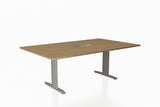 Framework Office Conference Meeting Rectangular Table with Flip Opening Angled View