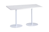 Privva Rectangular Discussion Table with White Table Top and White Base