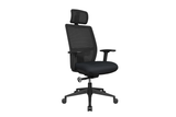 Teddy Office Task Chair with Black Seat and Nylon Base Right Angled View