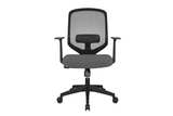 UNO Office Task Chair with Grey Seat and Nylon Base Front View