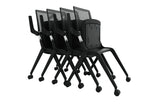Wilsin Office Furniture Foldable Training Chair Nested Together