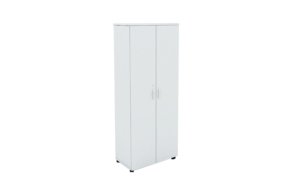 Benchwork Office Wooden Cabinet with Door Full Height in White Finishing