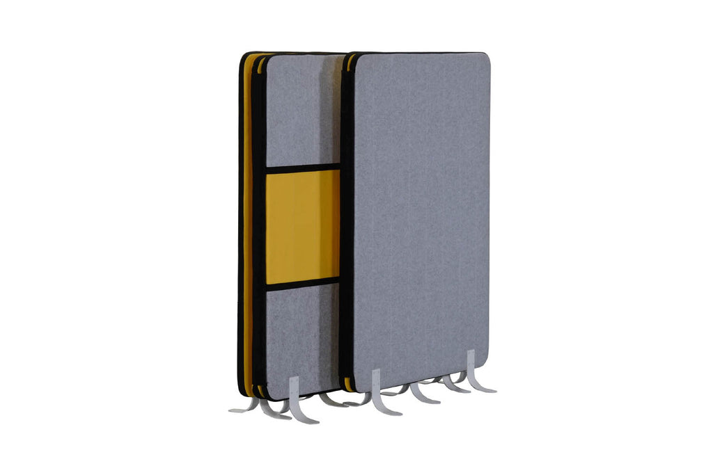Cossa Office Acoustic Panel in Yellow and Grey Nested