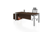 Deskspace Office Workstation Executive Table Desk with Side Credenza and Radiwood Finishing Front Angled View
