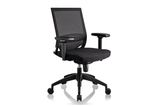 Ergomaster Orion Office Task Chair with Black Seat and Nylon Base Right Angled View