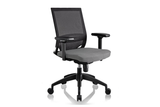 Ergomaster Orion Office Task Chair with Grey Seat and Nylon Base Right Angled View