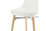 Infiniti Next Dining Chair with White Ergonomic Polycarbonate Shell with Perforated Holes Designed by Andreas Ostwald Zoomed 2