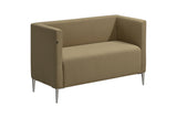 Privva Office Collaborative Discussion Pods Two Seaters Brown Sofa