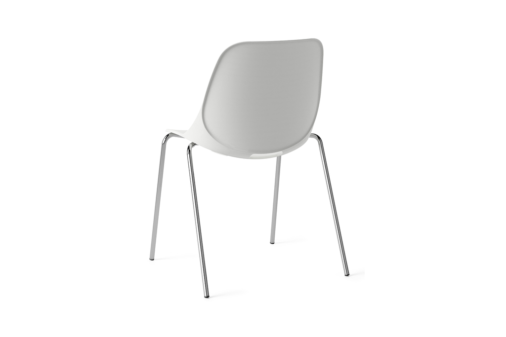 Quick Office Pantry Chair in White Back Angled View