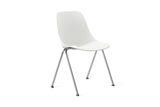 Quick Office Pantry Chair in White Front Angled View