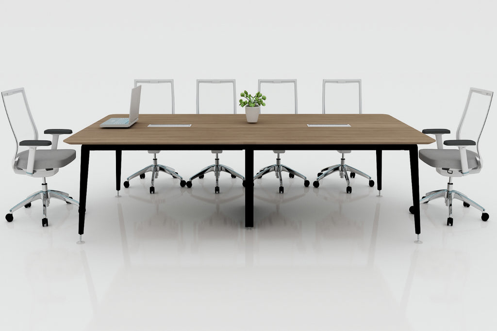 RS Office Conference Meeting Rectangular Table with Flip Opening Side View