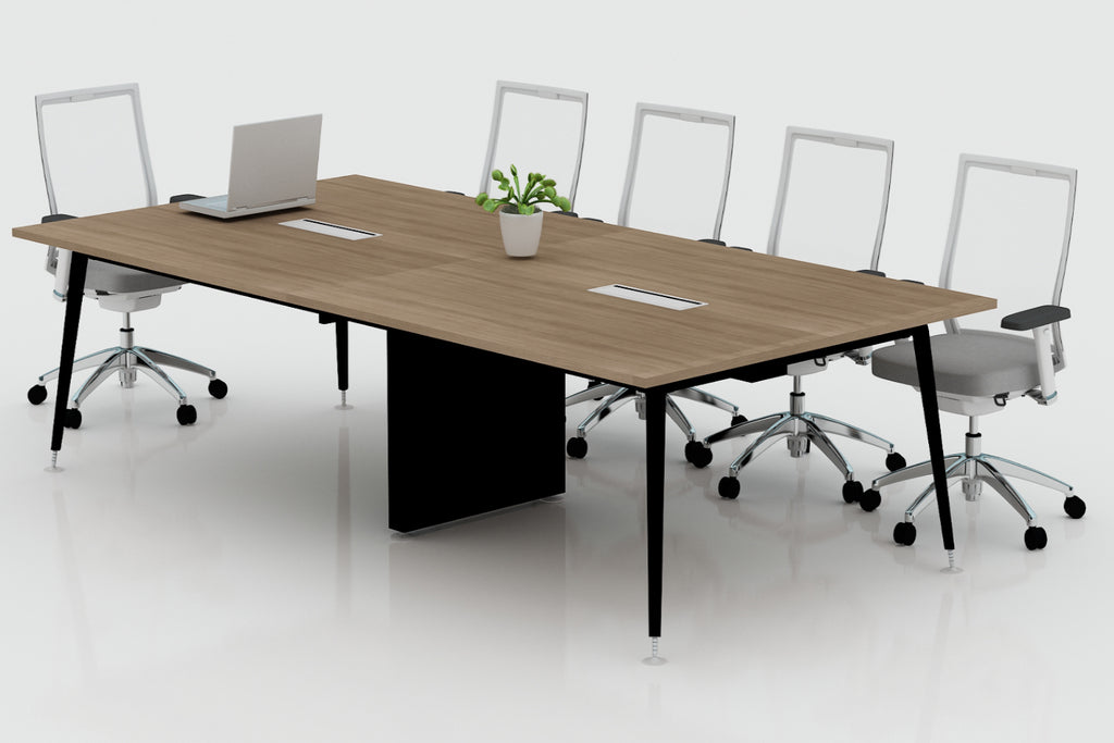 RS Office Workstation Hot Desks Cluster of 8 with R80 Finishing Angled View