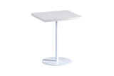 Privva Square Discussion Table with White Table Top and White Base