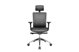 Suffo Office Executive Chair with Leather and Aluminium Base Front View