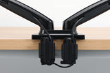 Dual Monitor Arms (Black) with Gas Spring
