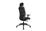 Teddy Office Task Chair with Black Seat and Nylon Base Back Angled View
