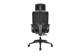 Teddy Office Task Chair with Black Seat and Nylon Base Back View
