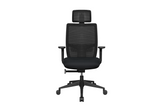 Teddy Office Task Chair with Black Seat and Nylon Base Front View