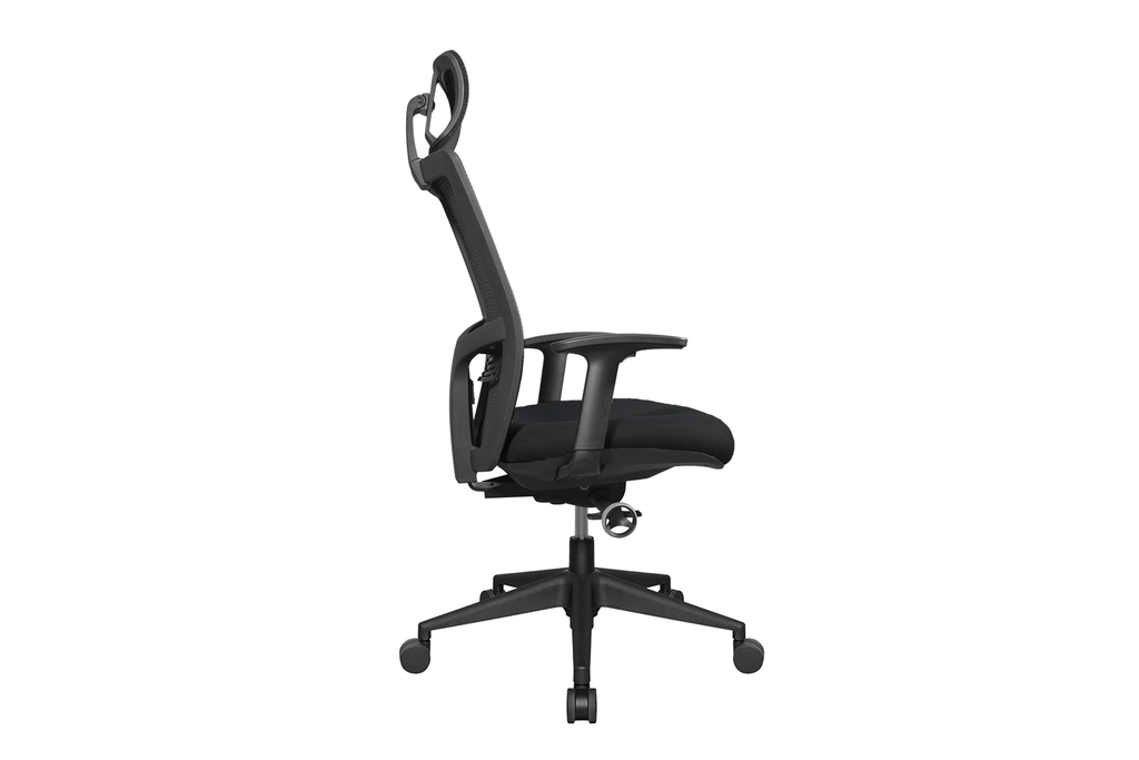 Teddy Office Task Chair with Black Seat and Nylon Base Right View