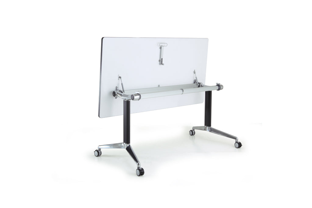 Y2 Foldable Training Table with White Table Top in Folded Setup